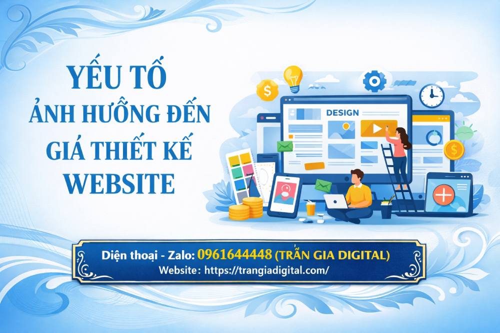 Các yếu tố ảnh hưởng đến giá thiết kế website
