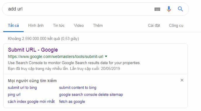 Cách khai bao website với google