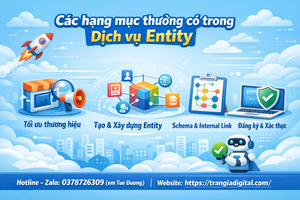 Các hạng mục thường có trong dịch vụ Entity