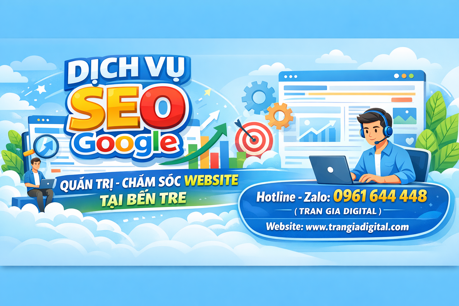 Dịch Vụ SEO Google, Quản Trị Chăm Sóc Website Tại Bến Tre