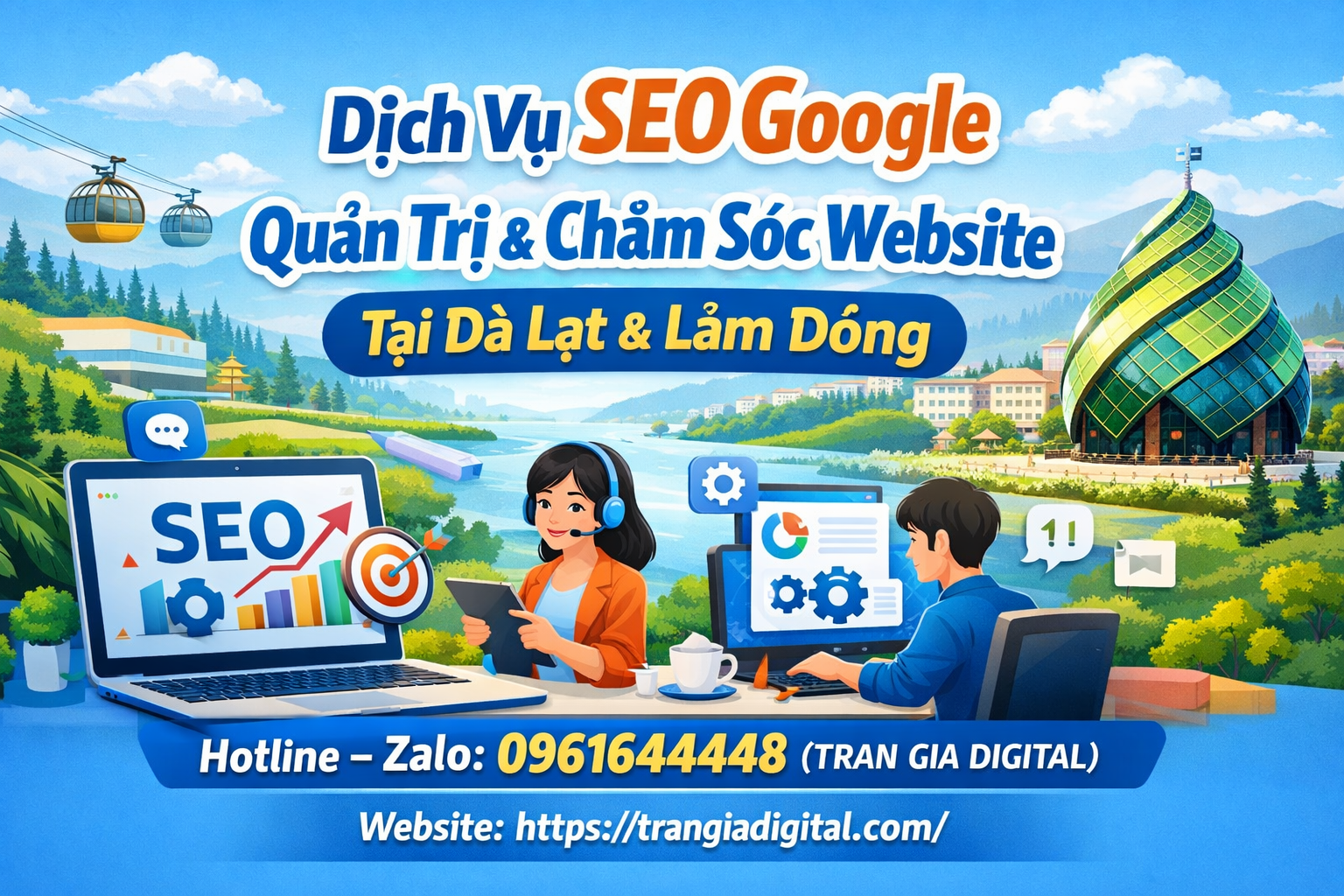 Dịch Vụ SEO Google, Quản Trị Chăm Sóc Website Tại Đà Lạt và Lâm Đồng