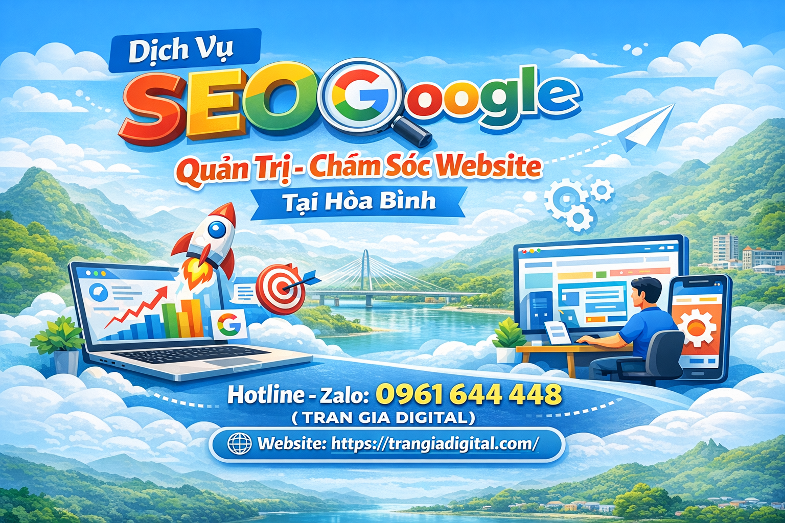 Dịch Vụ SEO Google, Quản Trị Chăm Sóc Website Tại Hòa Bình