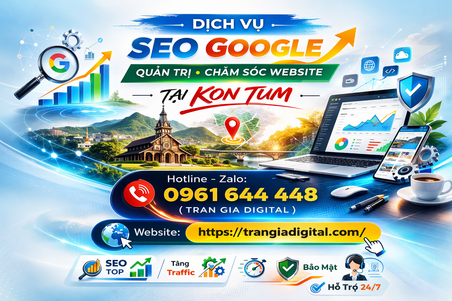 Dịch Vụ SEO Google, Quản Trị Chăm Sóc Website Tại Kon Tum