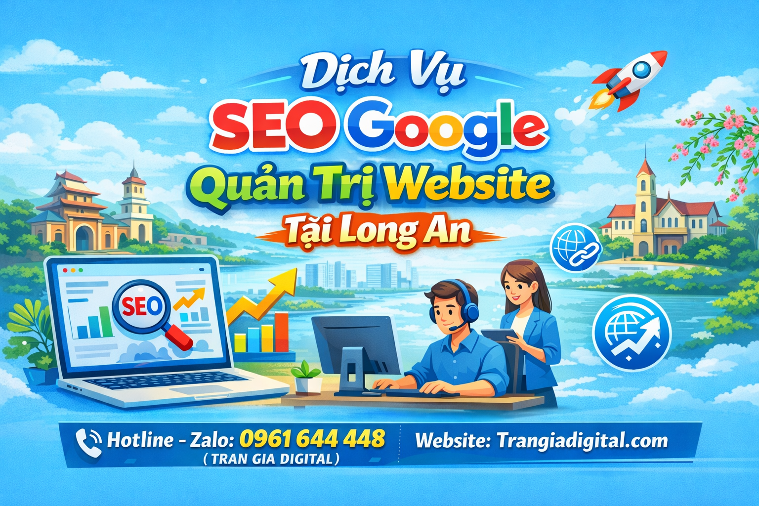 Dịch Vụ SEO Google, Quản Trị Chăm Sóc Website Tại Long An