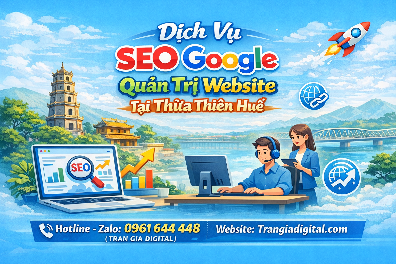 Dịch Vụ SEO Google, Quản Trị Chăm Sóc Website Tại Thừa Thiên Huế