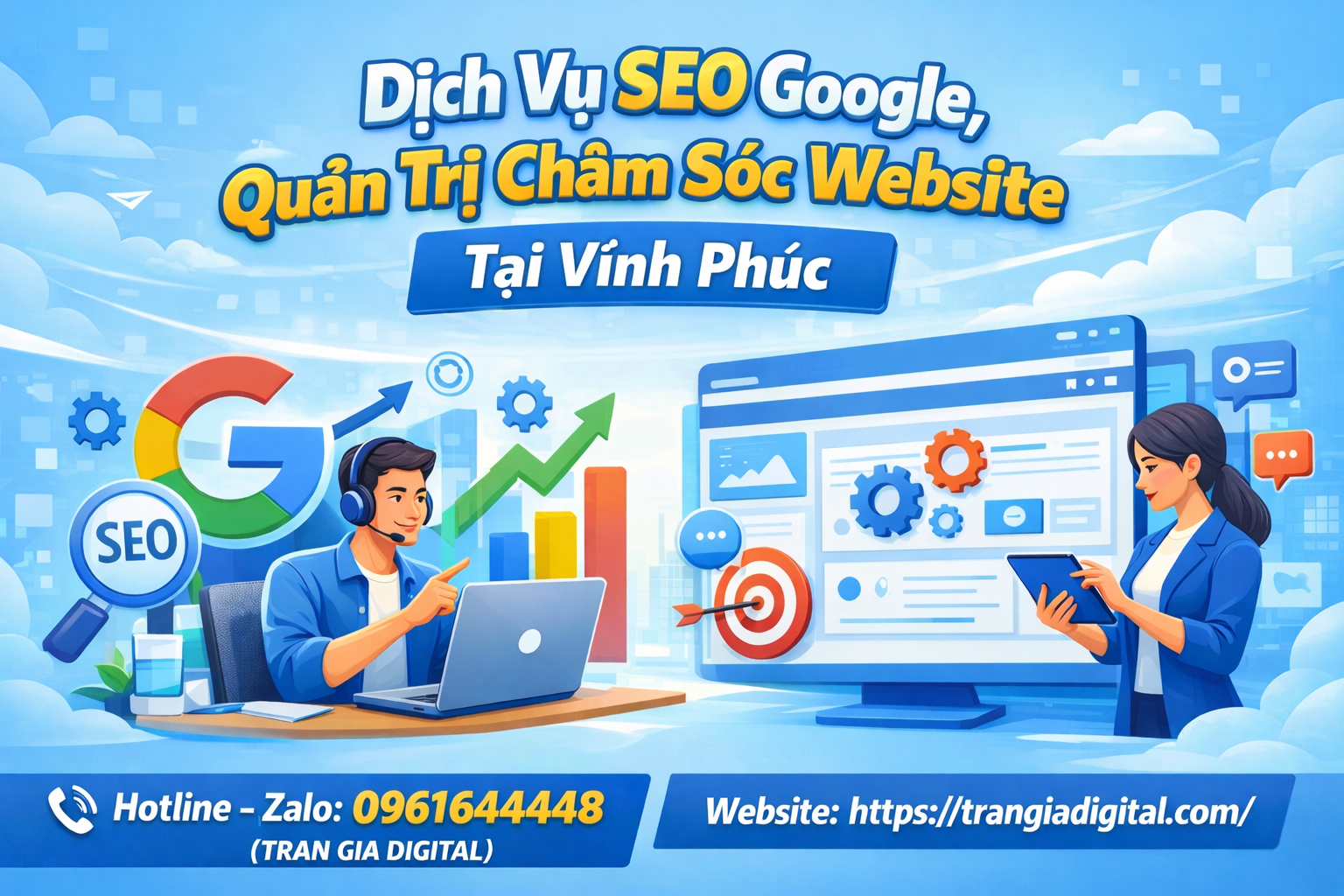Dịch Vụ SEO Google, Quản Trị Chăm Sóc Website Tại Vĩnh Phúc
