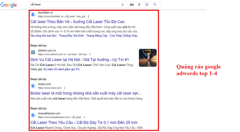 Dịch vụ chạy quảng cáo google ads 