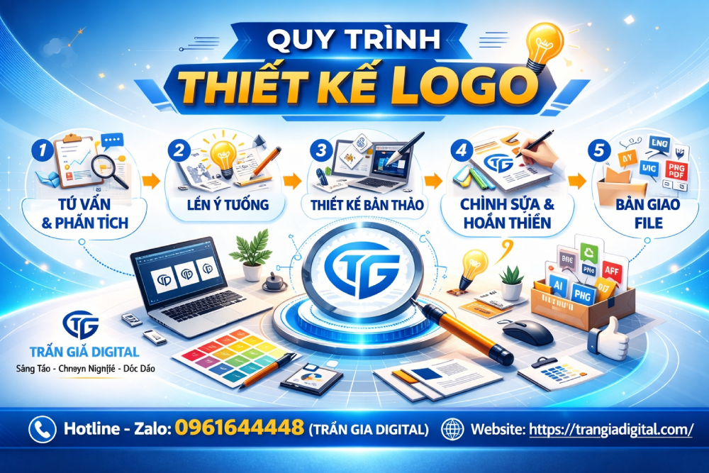 Quy trình thiết kế logo thương hiệu chuyên nghiệp