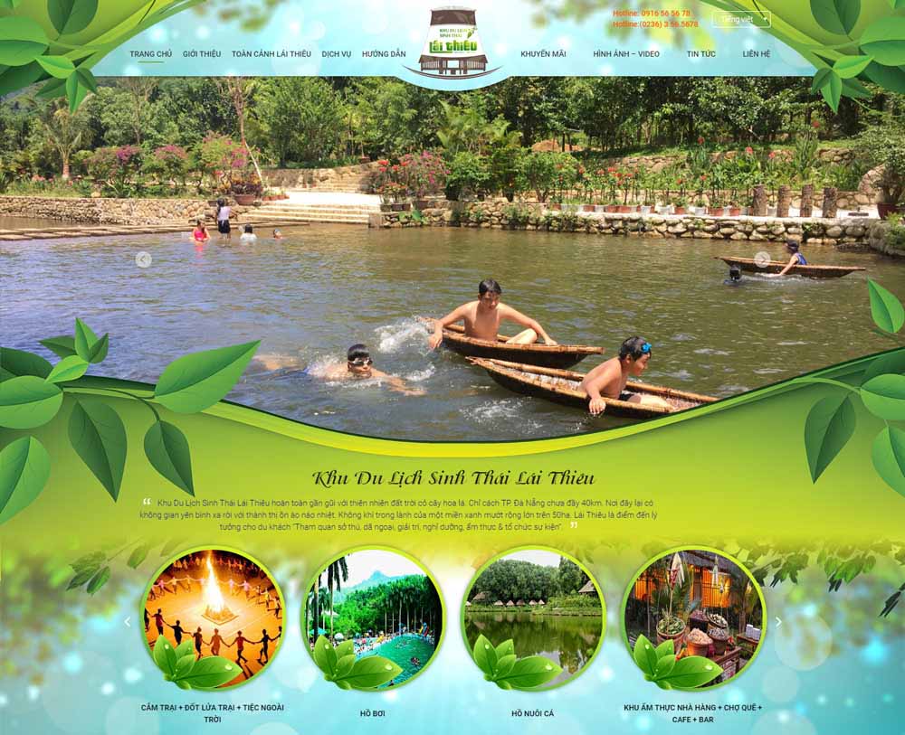 thiết kế website ngành du lịch